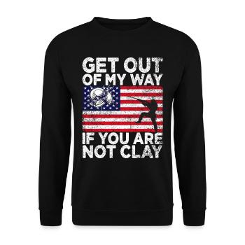 Clay Pigeon Shooting & Funny Sport Shooter Clay Pigeons - Sweat-shirt Unisexe - noir - Devant - Alina (178cm) & Michal (187cm)