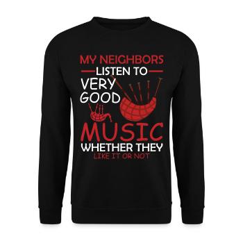 Bagpiper - Mes voisins écoutent - Sweat-shirt Unisexe - noir - Devant - Alina (178cm) & Michal (187cm)