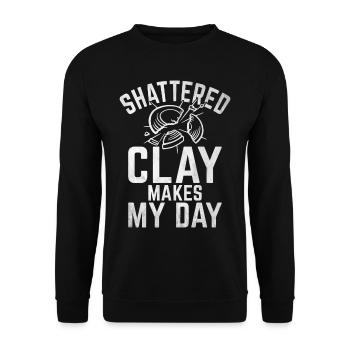 Clay Pigeon Shooting & Funny Sport Shooter Clay Pigeons - Sweat-shirt Unisexe - noir - Devant - Alina (178cm) & Michal (187cm)