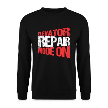 Elevator Mechanic Elevator Fitter Elevator Repair - Unisex Sweatshirt - black - Front - Alina (178cm) & Michal (187cm)