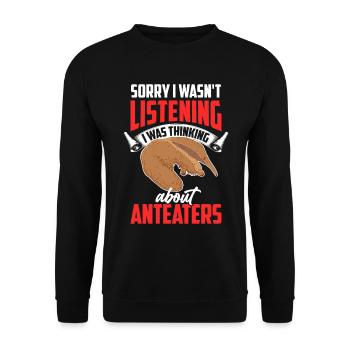 Thought of anteater Pygmy Anteater - Unisex Sweatshirt - black - Front - Alina (178cm) & Michal (187cm)