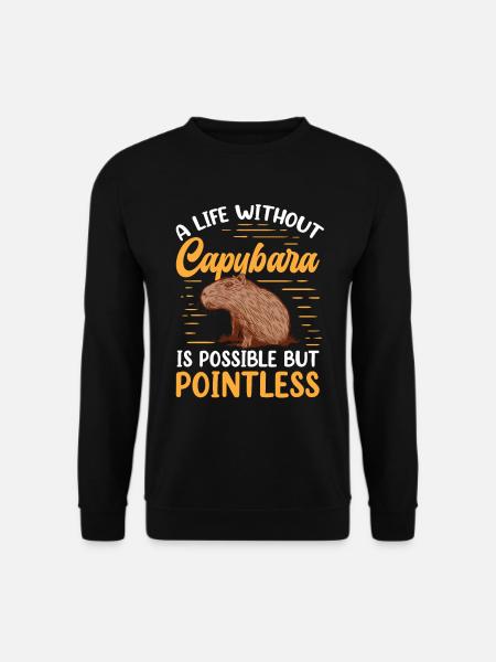 Leben ohne Capybara Wasserschwein Capybara - Unisex Pullover - Schwarz