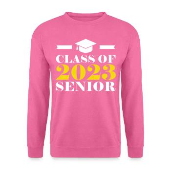 Graduation - Promotion 2023 Senior - Sweat-shirt Unisexe - rose - Devant