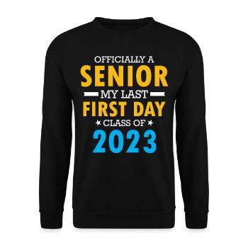 Officiellement un senior Ma dernière classe de premier jour de 202 - Sweat-shirt Unisexe - noir - Devant - Alina (178cm) & Michal (187cm)