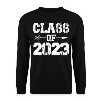 Graduation - Class of 2023 - Unisex Pullover - Schwarz - Vorne - Alina (178cm) & Michal (187cm)