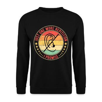 Deaf Deaf hearing loss - Unisex Sweatshirt - black - Front - Alina (178cm) & Michal (187cm)