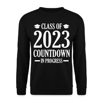 Graduation - Class of 2023 Countdown In Progress - Unisex Pullover - Schwarz - Vorne - Alina (178cm) & Michal (187cm)