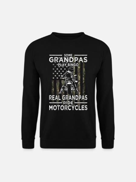 Biker Opa - Motorrijder - Motor - Unisex sweater - sort