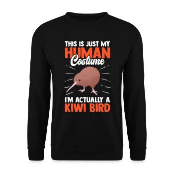 Kiwi oiseau juste un costume Kiwi de Nouvelle-Zélande - Sweat-shirt Unisexe - noir - Devant - Alina (178cm) & Michal (187cm)