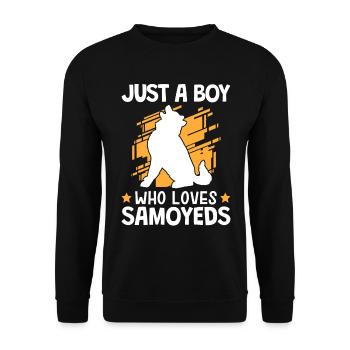 Garçon qui aime Samoyèdes Samoyèdes Nordiques Samoyède - Sweat-shirt Unisexe - noir - Devant - Alina (178cm) & Michal (187cm)
