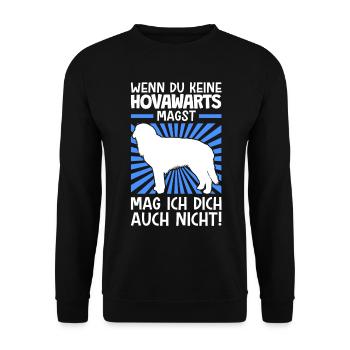 Hovawarts nicht mögen Hofwächter Hovawart - Unisex Pullover - Schwarz - Vorne - Alina (178cm) & Michal (187cm)