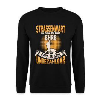 Straßenwärter zu sein ist eine Ehre Straßenwart - Unisex Pullover - Schwarz - Vorne - Alina (178cm) & Michal (187cm)