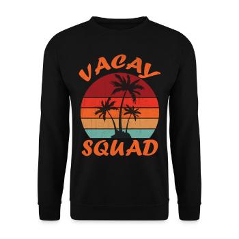 Family Vacation 2023 - Vacay Squad - Unisex Sweatshirt - black - Front - Alina (178cm) & Michal (187cm)
