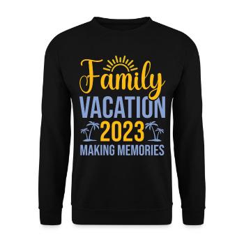 Vacances en famille 2023 Faire des souvenirs - Sweat-shirt Unisexe - noir - Devant - Alina (178cm) & Michal (187cm)