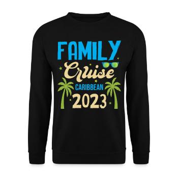 Family Vacation 2023 - Family Cruise Caribbean 202 - Unisex Pullover - Schwarz - Vorne - Alina (178cm) & Michal (187cm)