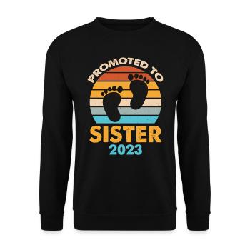 Promu à Sister 2023 Retro Sunset - Sweat-shirt Unisexe - noir - Devant - Alina (178cm) & Michal (187cm)