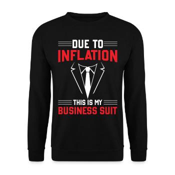 Inflation due à l’inflation Ceci est mon affaire sui - Sweat-shirt Unisexe - noir - Devant - Alina (178cm) & Michal (187cm)