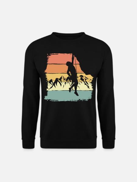 Klettern retro vintage - Unisex Pullover - Schwarz