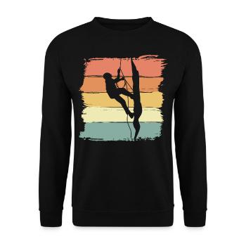 Escalade rétro vintage - Sweat-shirt Unisexe - noir - Devant - Alina (178cm) & Michal (187cm)