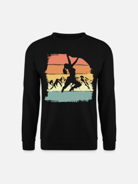 Klettern Frauen retro vintage - Unisex Pullover - Schwarz