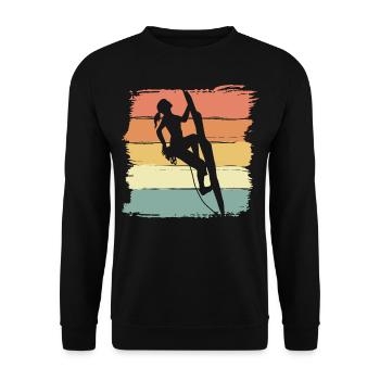 Climbing women retro vintage - Unisex Sweatshirt - black - Front - Alina (178cm) & Michal (187cm)