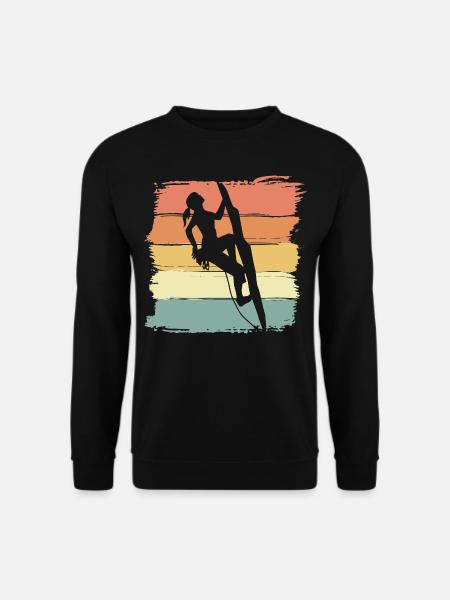 Klettern Frauen retro vintage - Unisex Pullover - Schwarz