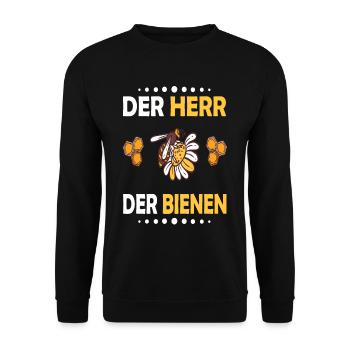 Bienenzucht und Honig - Unisex Pullover - Schwarz - Vorne - Alina (178cm) & Michal (187cm)