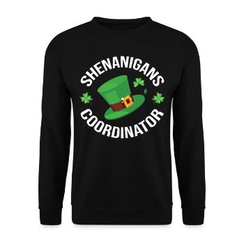 Coordonnatrice des manigances Enseignante Saint-Patrick - Sweat-shirt Unisexe - noir - Devant - Alina (178cm) & Michal (187cm)