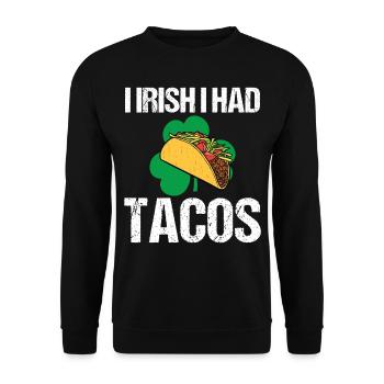 Irish I Was Gaming St Patrick's Day - Unisex Sweatshirt - black - Front - Alina (178cm) & Michal (187cm)