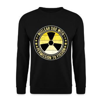 Nuclear Engineer Nuclear Technician Father - Unisex Sweatshirt - black - Front - Alina (178cm) & Michal (187cm)