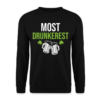 La Saint-Patrick est la plus ivre - Sweat-shirt Unisexe - noir - Devant - Alina (178cm) & Michal (187cm)