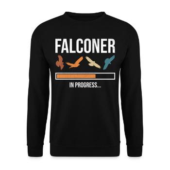 Falconer In Progress - Unisex Pullover - Schwarz - Vorne - Alina (178cm) & Michal (187cm)