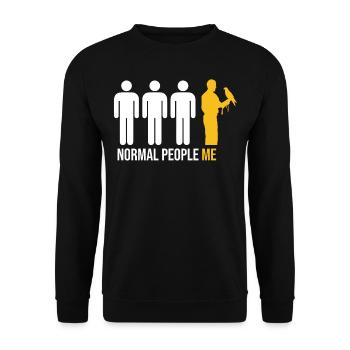 Falconer Falconry Birding Normal People Me - Unisex Sweatshirt - black - Front - Alina (178cm) & Michal (187cm)