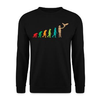 Falconry Falconer Evolution - Unisex Sweatshirt - black - Front - Alina (178cm) & Michal (187cm)