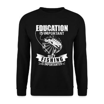 Idée unique pour la pêche - Sweat-shirt Unisexe - noir - Devant - Alina (178cm) & Michal (187cm)