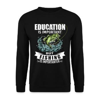 Idée unique pour la pêche - Sweat-shirt Unisexe - noir - Devant - Alina (178cm) & Michal (187cm)