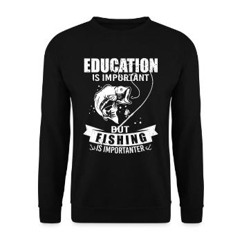 Idée unique pour la pêche - Sweat-shirt Unisexe - noir - Devant - Alina (178cm) & Michal (187cm)