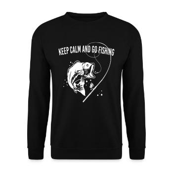 Idée unique pour la pêche - Sweat-shirt Unisexe - noir - Devant - Alina (178cm) & Michal (187cm)