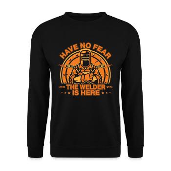 Ayez peur que le soudeur soit ici Idée cadeau des soudeurs - Sweat-shirt Unisexe - noir - Devant - Alina (178cm) & Michal (187cm)
