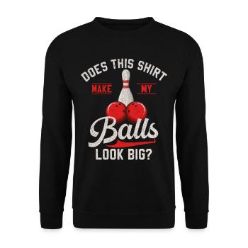 Lustiges Bowling Gruppenoutfit und cooles Bowling - Unisex Pullover - Schwarz - Vorne - Alina (178cm) & Michal (187cm)