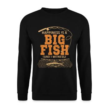 Drôle de conception de pêche Pêcheur - Sweat-shirt Unisexe - noir - Devant - Alina (178cm) & Michal (187cm)
