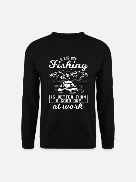 Funny Fishing Design Fisherman - Unisex Sweatshirt - black