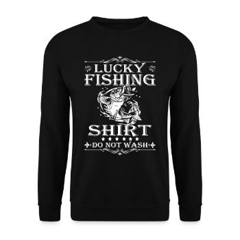 Drôle de conception de pêche Pêcheur - Sweat-shirt Unisexe - noir - Devant - Alina (178cm) & Michal (187cm)