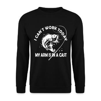 Drôle de conception de pêche Pêcheur - Sweat-shirt Unisexe - noir - Devant - Alina (178cm) & Michal (187cm)