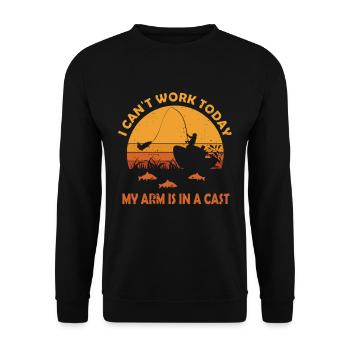 Drôle de conception de pêche Pêcheur - Sweat-shirt Unisexe - noir - Devant - Alina (178cm) & Michal (187cm)