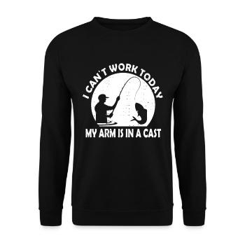 Drôle de conception de pêche Pêcheur - Sweat-shirt Unisexe - noir - Devant - Alina (178cm) & Michal (187cm)