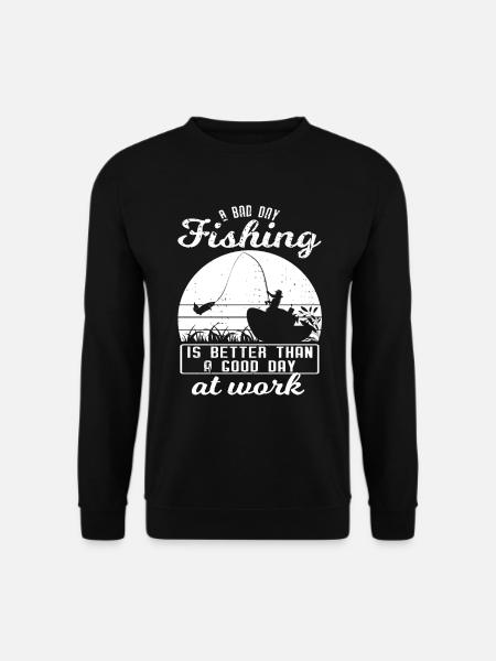 Funny Fishing Design Fisherman - Unisex Pullover - Schwarz