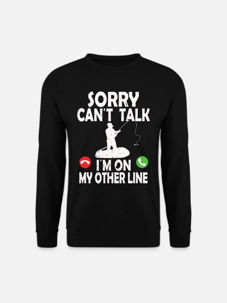 Funny Fishing Design Fisherman - Unisex Pullover - Schwarz