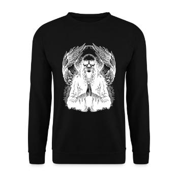 totenengel totenkopf - Unisex Pullover - Schwarz - Vorne - Alina (178cm) & Michal (187cm)