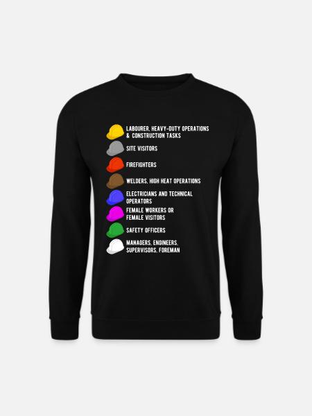 Bauarbeiter Baumeister Baustelle Helm Bedeutung - Unisex Pullover - Schwarz